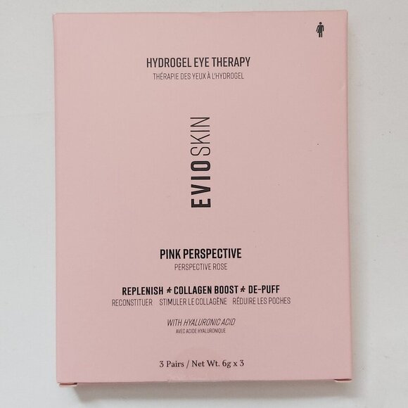 EVIO SKIN Pink Perspective De-Puff Hydrogel Eye Therapy With Hyaluronic Acid NEW - Picture 1 of 2